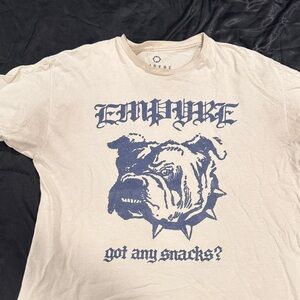Empyre Off-White and Navy Bulldog Tee
